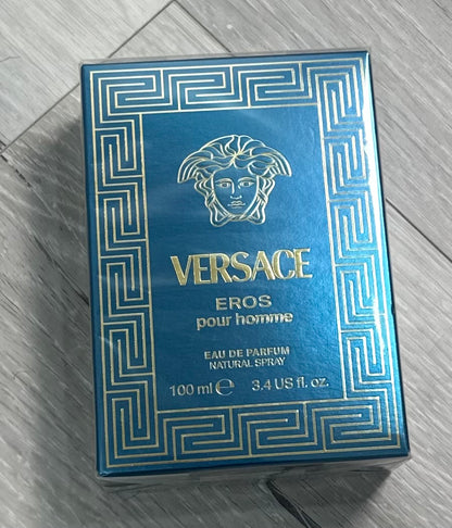 Versace Eros Parfum 100ml for Men – Fresh Woody Aromatic Fragrance with Mint, Lemon & Vanilla