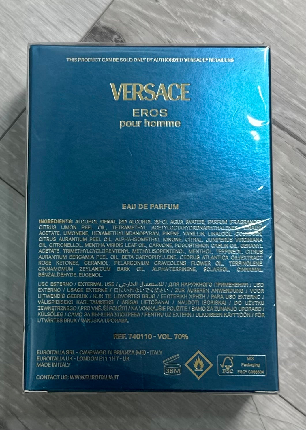 Versace Eros Parfum 100ml for Men – Fresh Woody Aromatic Fragrance with Mint, Lemon & Vanilla